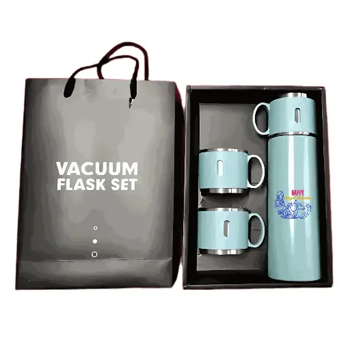 Ningol Chakouba Gift set - Vaccum flask set - blue